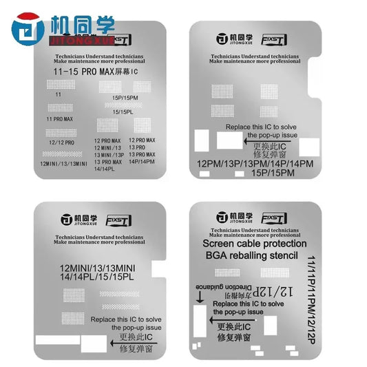 Fixst & JTX LCD Screen IC Chip Flex Cable Protection Stencil