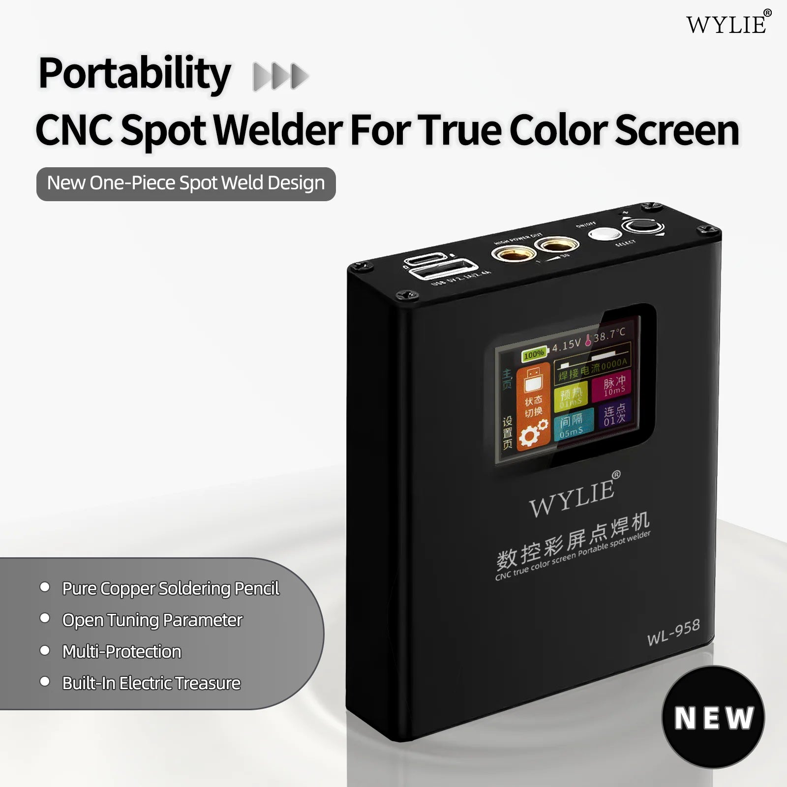 WYLIE WL-958 Portable CNC Spot Welder With True Color